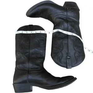 Justin Stampede Black Deercow Cowboy Boots, Style # 2553 Men’s Size 10 D Justin Boots | Shoes | Justin Stampede Black Deercow Cowboy  main image 4